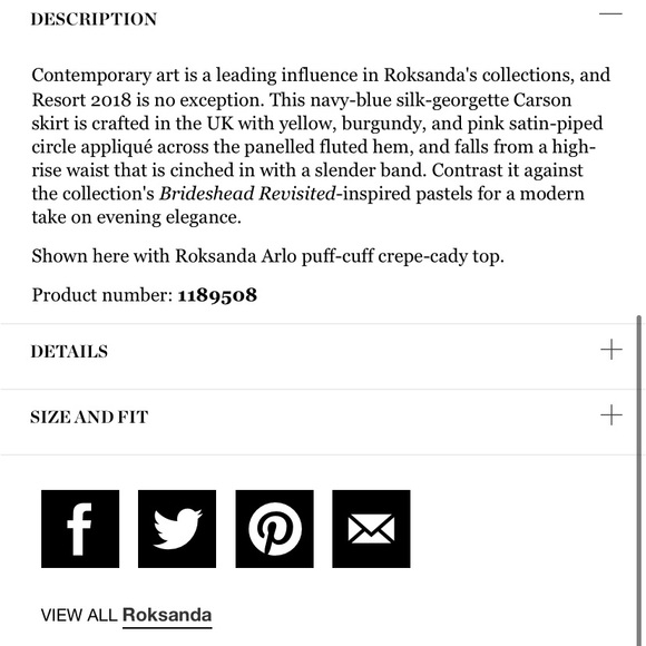 Roksanda Carson circle reverse applique skirt. - Picture 5 of 8